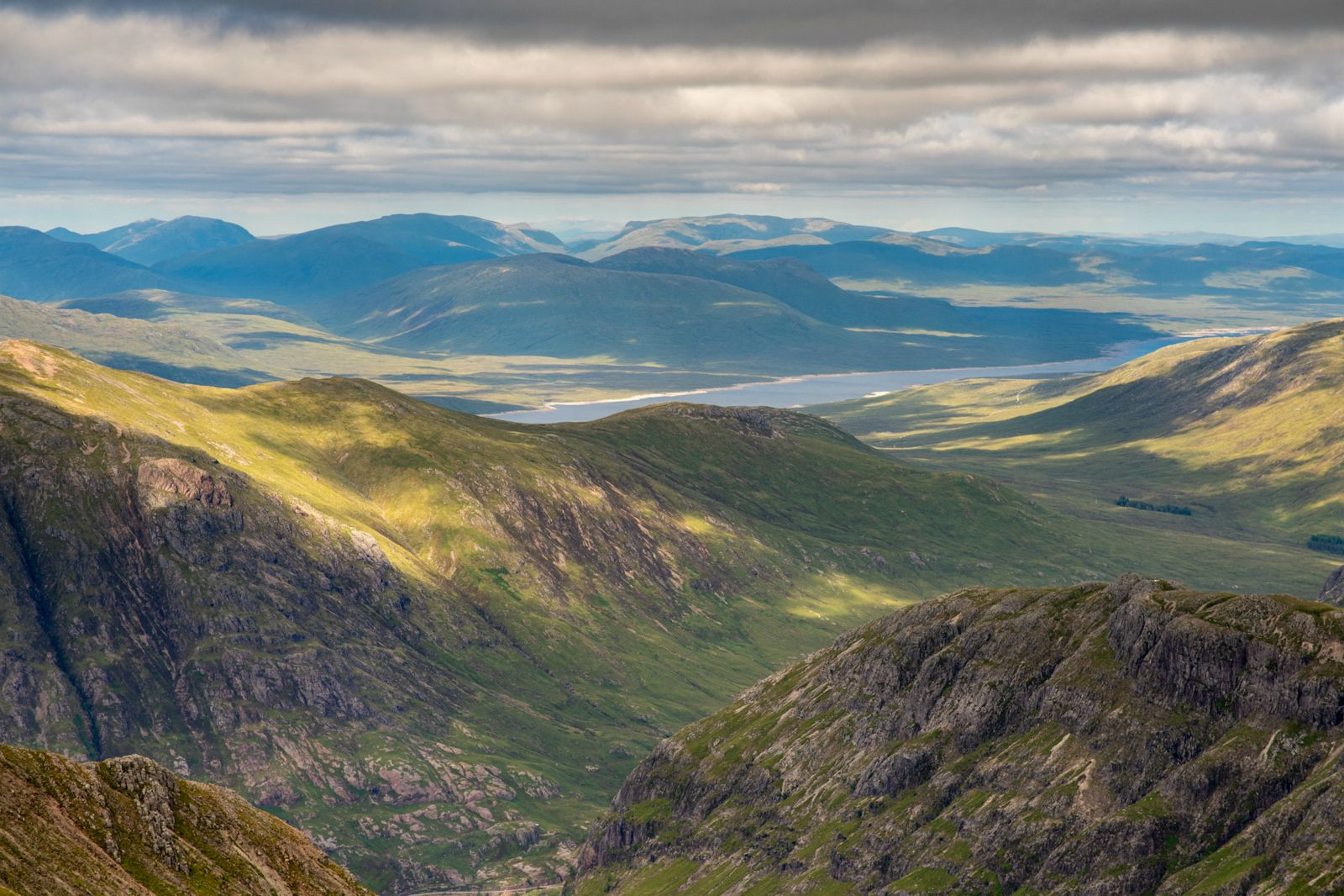 View to the Black Water reservoir from Bidean nam Bian (1141m)